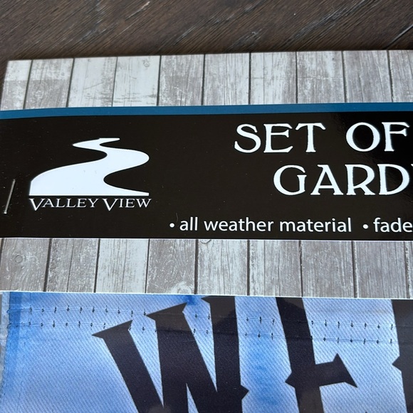 Valley View Welcome Flags,2 pack,Kick your boots off & stay +Cow in flower field - Picture 4 of 5